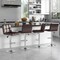 Costway Modern Swivel Bar Stools Set of 4 with Heavy-duty Metal Base & Footrest Back White/Black/Brown